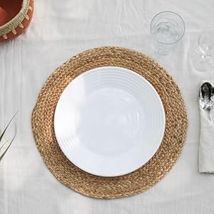 Round Placemats Set of 8 - Jute Placemats for Table Settings - Woven Rustic Dining Décor Round Placemats Set of 8 Jute Placemats for Table Settings Woven Rustic Dining Decor