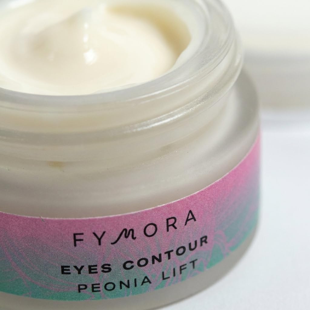 Fymora Peonia Lift Contorno Occhi Antirughe: Crema Idratante con Caffeina e Acido Ialuronico per Borse, Occhiaie e Palpebre Cadenti - Effetto Lifting Illuminante per Pelle Sensibile Uomo e Donna