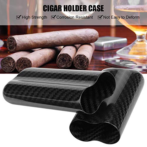 Carbon Fiber Cigar Travel Case - Metal Tube, Holds 1 Cigar, Humidor Style