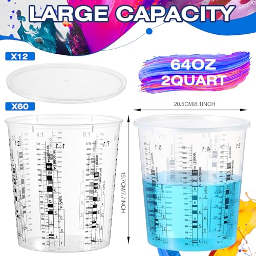 Vasos plásticos graduados de 64 oz, pack 60 unidades miniatura 2