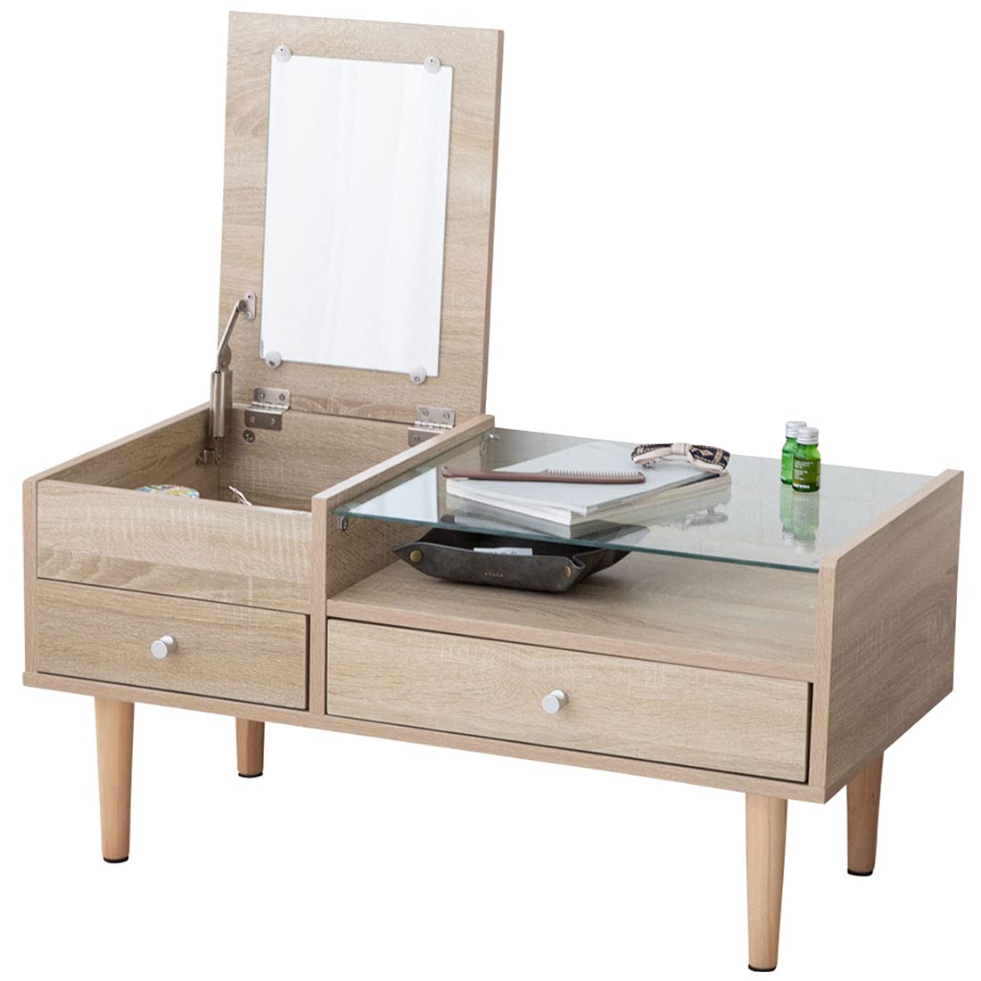 Amazon.co.jp: エムール ローテーブル ドレッサーテーブル テーブル  