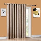 WARM HOME DESIGNS 1 Extra-Large 102' X 84' Panel of Textured Taupe Patio Door Curtains. Insulated...