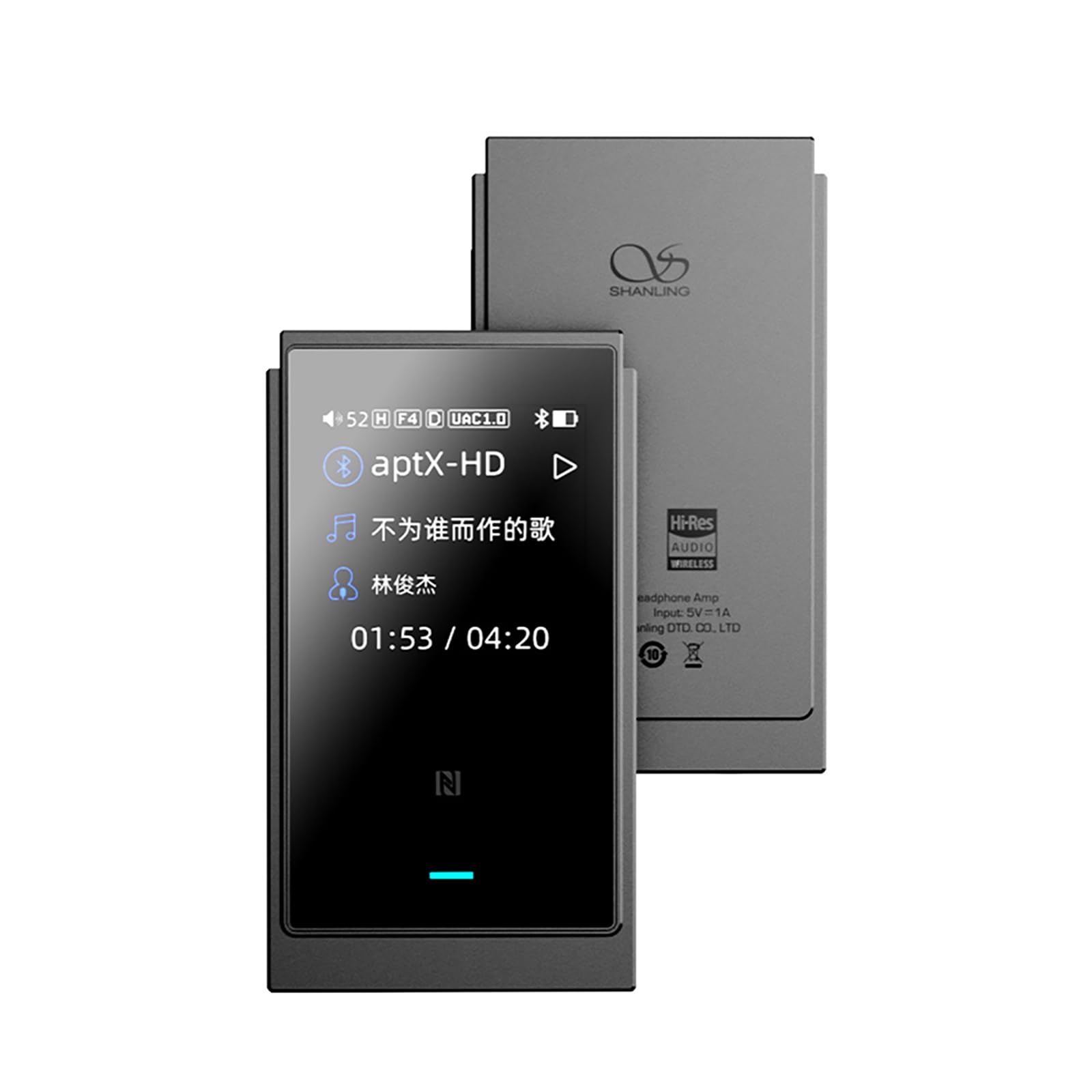 SHANLING UP6 Wzmacniacz słuchawkowy Bluetooth, USB DAC/AMP, podwójny przetwornik cyfrowo-analogowy ES9069Q, obsługa 768 kHz/32 bit, DSD512, 3,5 mm + 4,4 mm do 626 mW przy 32 Ω, mikrofon CVC8.0 HD