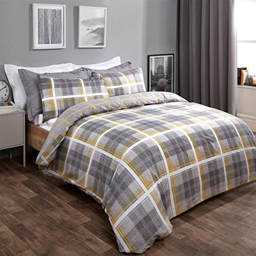 Catherine Lansfield Larsson Geo Reversible Double Duvet Cover Set with