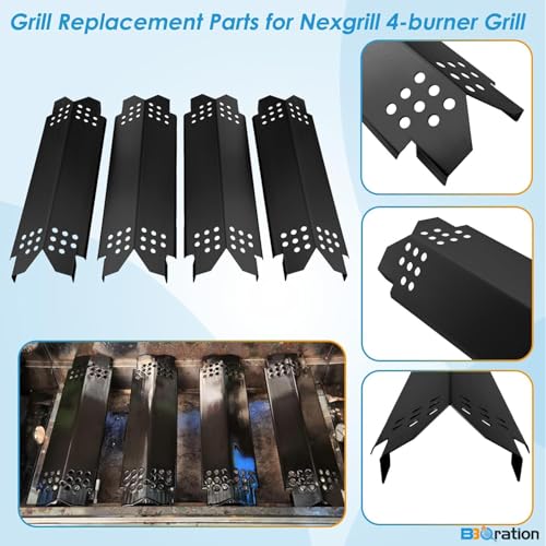Image of Replacement Parts for Nexgrill 4-Burner 720-0830 720-0830H 720-0830A 720-0830HR 720-0830T, Cooking Grate, Heat Shield and Burner Kit for Nexgrill Replacement Parts 4-Burner