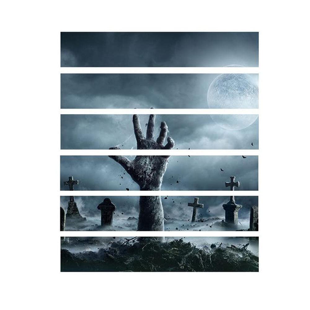 Naklejki Na Schody Mural Samoprzylepne1 Zestaw / 6 Sztuk Malowanie Ścienne Dekoracje Schodów Halloween Horror-18 * 100 Cm * 6 Sztuk