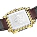 OLEVS Watch for Men Chronograph Square Brown Leather Fashion Big Face Business Drees Waterproof Luminous Casual Business Gold Men Watch