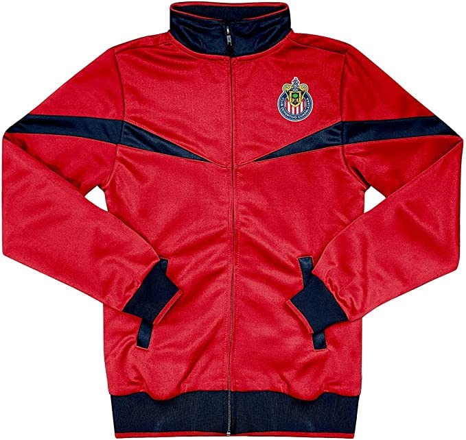 Icon Sports Youth Compatible with Chivas De Guadalajara Jacket Zipper Soccer Jacket Red - YS