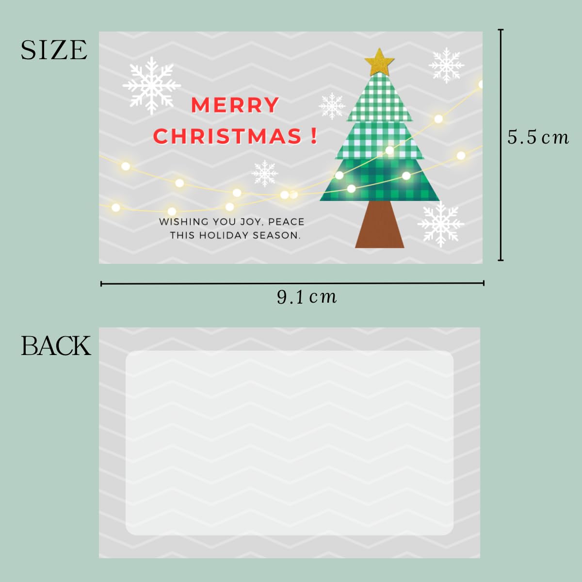 Amazon | クリスマスカード 名刺サイズ 50枚 ペンで書き込みできる 