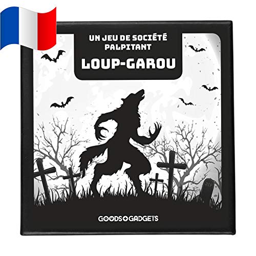 GOODS+GADGETS Jeu de Cartes Loup-Garou Original Jeu de société de Luxe avec Extension - Jeu de rôle Loup-Garou Classique - édition de 45 Cartes avec 30 Personnages différents! (Français)
