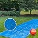 RESILIA - Super Slip Lawn Water Slide XXL, 30 Feet Long x 8 Feet Wide, for Adults and Teens, Powder Blue with Hold Steady Stakes, Made in The USA