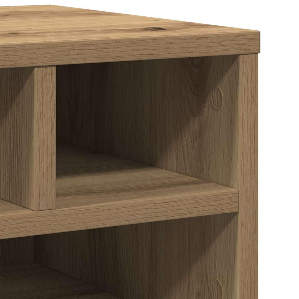 Supporto per stampante in legno, 40 x 32 x 22,5 cm, rettangolare, con spazio per ufficio e casa, superficie di facile manutenzione, design moderno
