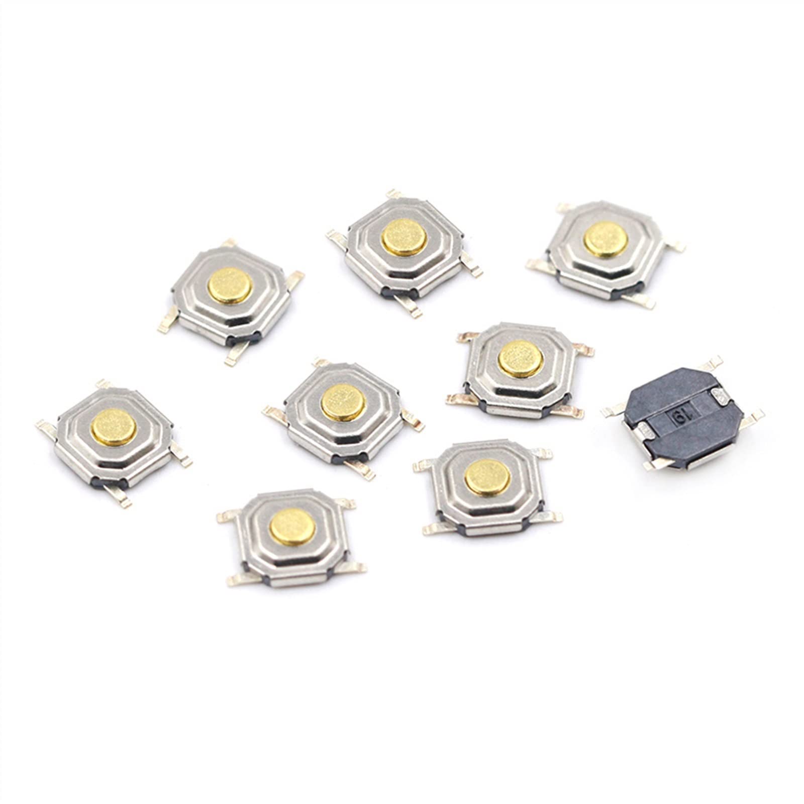 Micro interrupteur momentané tactile SMD 4x4x1.5 mm bouton poussoir 100 PC