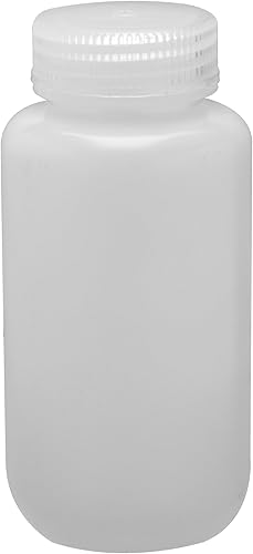 EISCO Botella de reactivo, 16.9 fl oz - Boca ancha con tapón de rosca - HDPE Labs