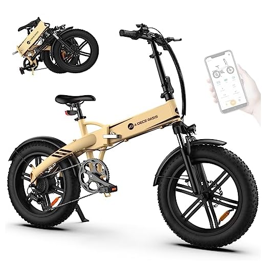 Ado Beast 20F Bicicleta Eléctrica de Montaña Plegable, | 20"×4.0" Fat Tire | 14,5Ah Batería Alcance de 120 km | Pantalla a Color IPX7 IPS | Control Aplicación | E Bike Todo Terreno