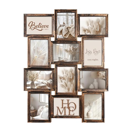 Wackadoo Bilderrahmen Collage 12 Fotos 13x18 cm – Wanddekoration im...