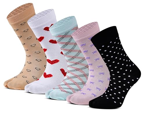 RC. ROYAL CLASS Premium Cotton Calf Length Thumb Socks For Women,...