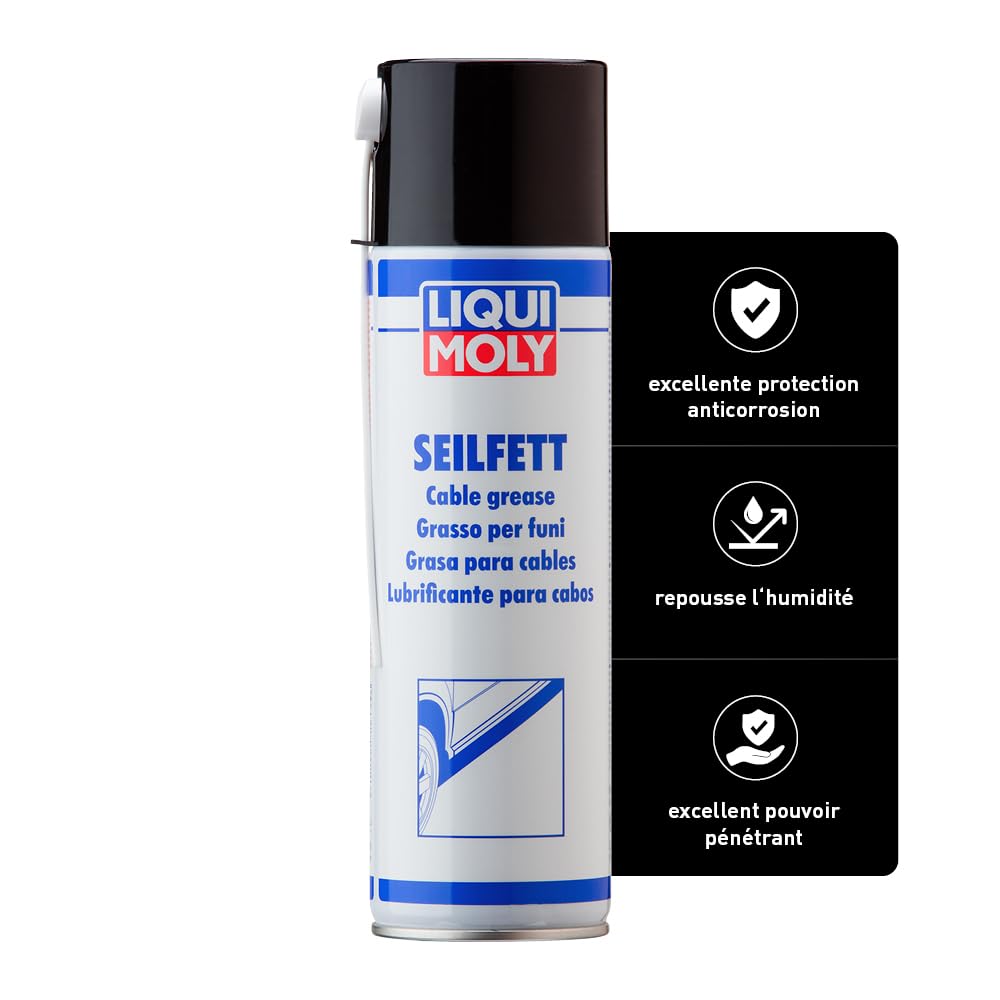 LIQUI MOLY Graisse pour câbles, 500 ml, Fat de lubrification, Protection corporelle, Protection contre le sous-corps, SKU: 6135