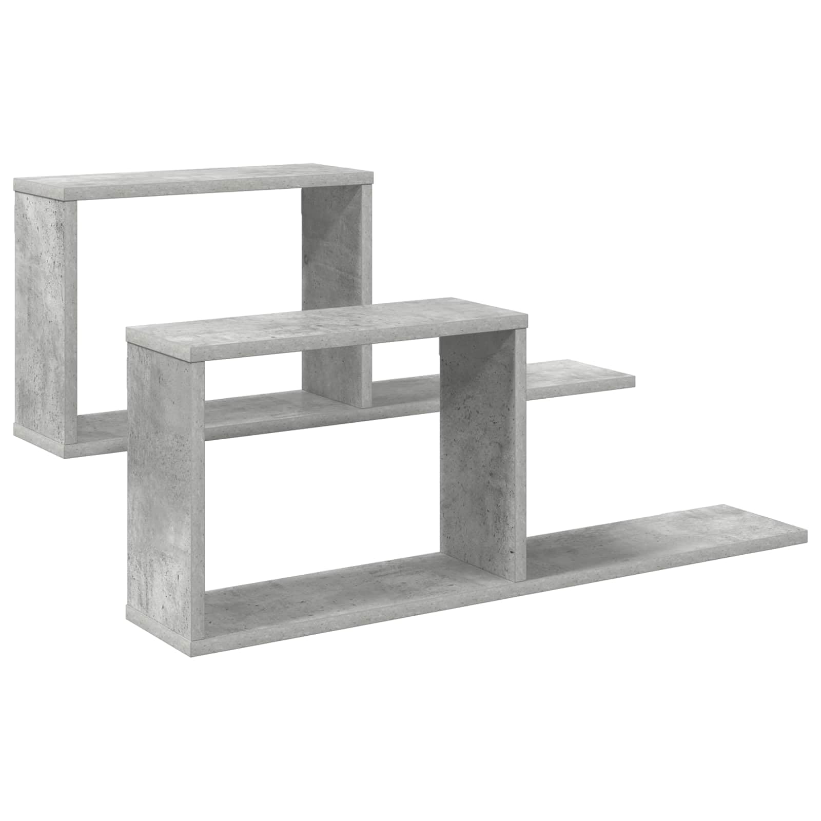 Schwebende Regale 2 Stück zementgrau 80 x 15 x 30 cm