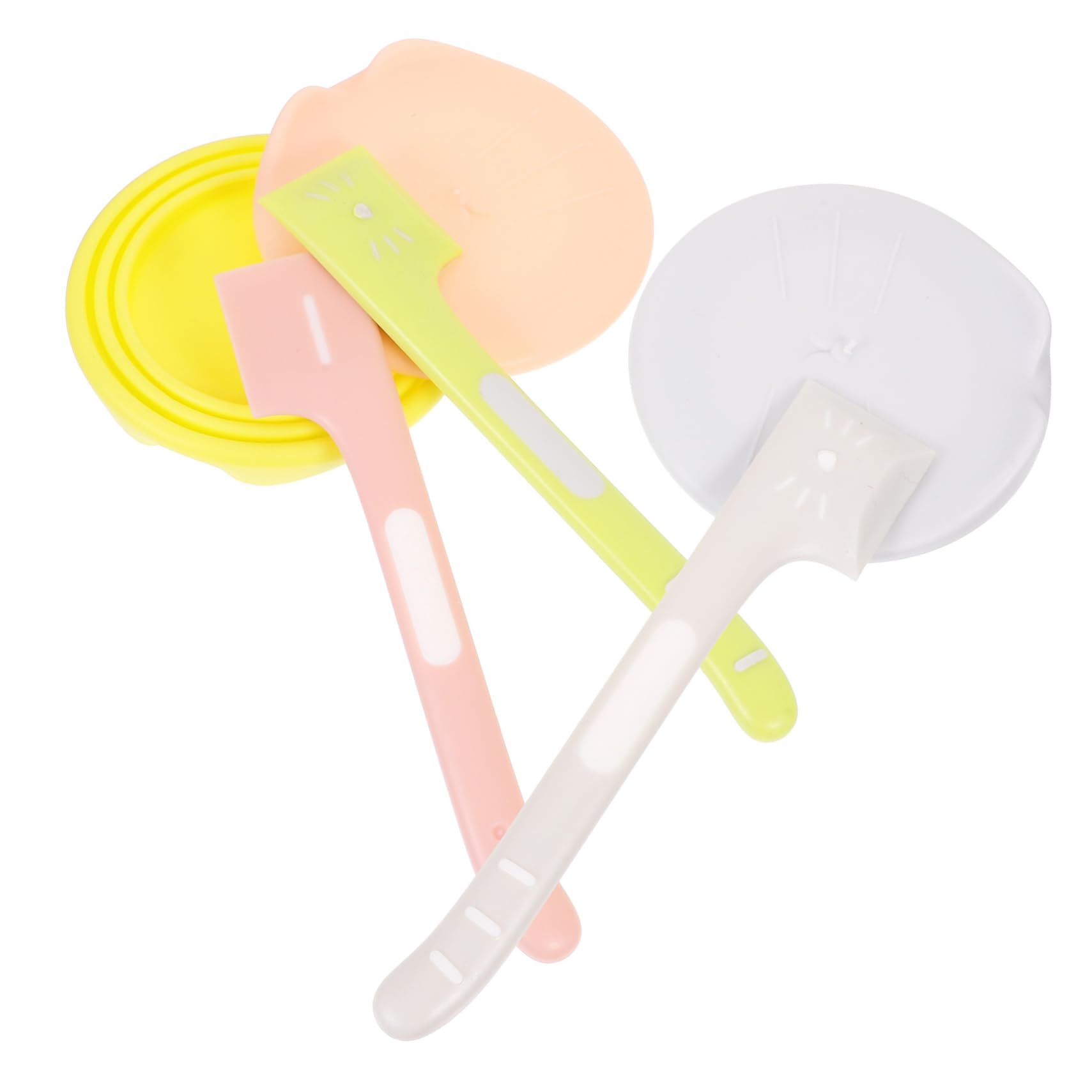 FONDOTIN 1Set Pet Food Can Lids Durable Tpr Covers for Cat Dog Food Spoon Household Food Storage Easy to Reusable