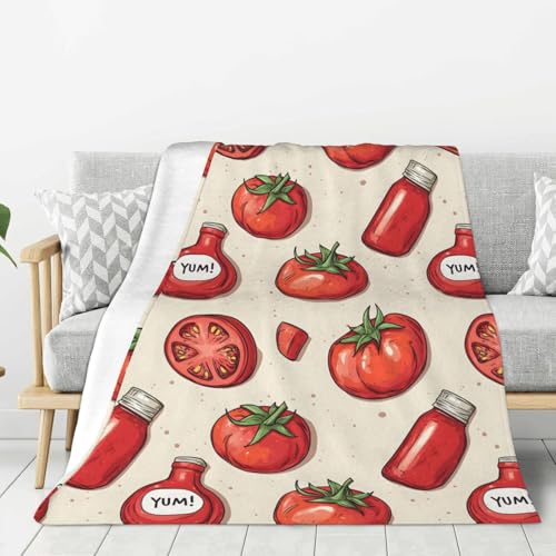Couverture douce lit et canapé flanelle légère imprimé rouge