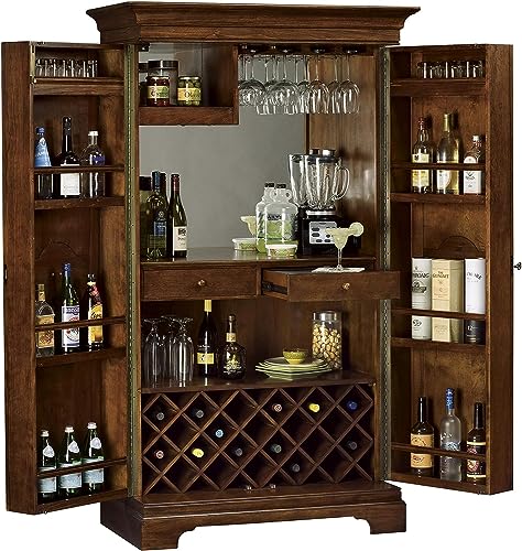 Howard Miller 549305 Moerner Valley Wine Cabinet/Bar, Hampton Cherry thumb #2