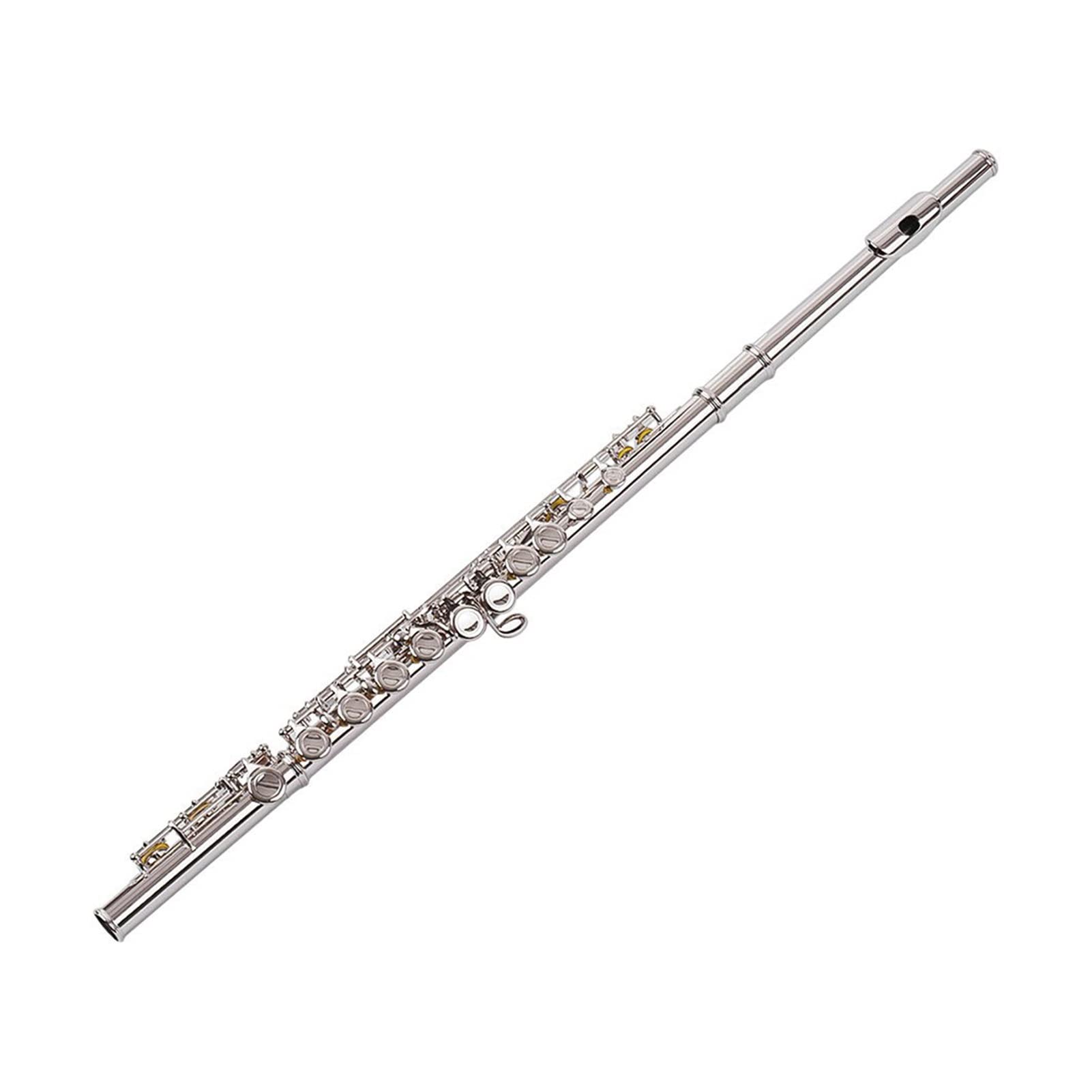 ZUZU 16 Agujeros Agujero Cerrado Flauta C Clave Flauta Cobre Blanco Instrumento de Viento de Madera paño Varilla Guantes Kit Flauta