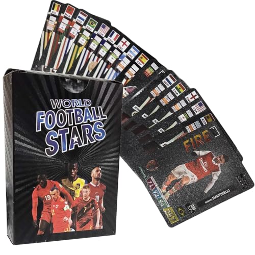 Umbrean 55 x Football Stars schwarz Edition Kartenspiel für Erwachsene 14+, Partys, Geburtstage, Hochzeiten Umbrean 55 x Football Stars schwarz Edition Kartenspiel für Erwachsene 14+, Partys, Geburtstage, Hochzeiten