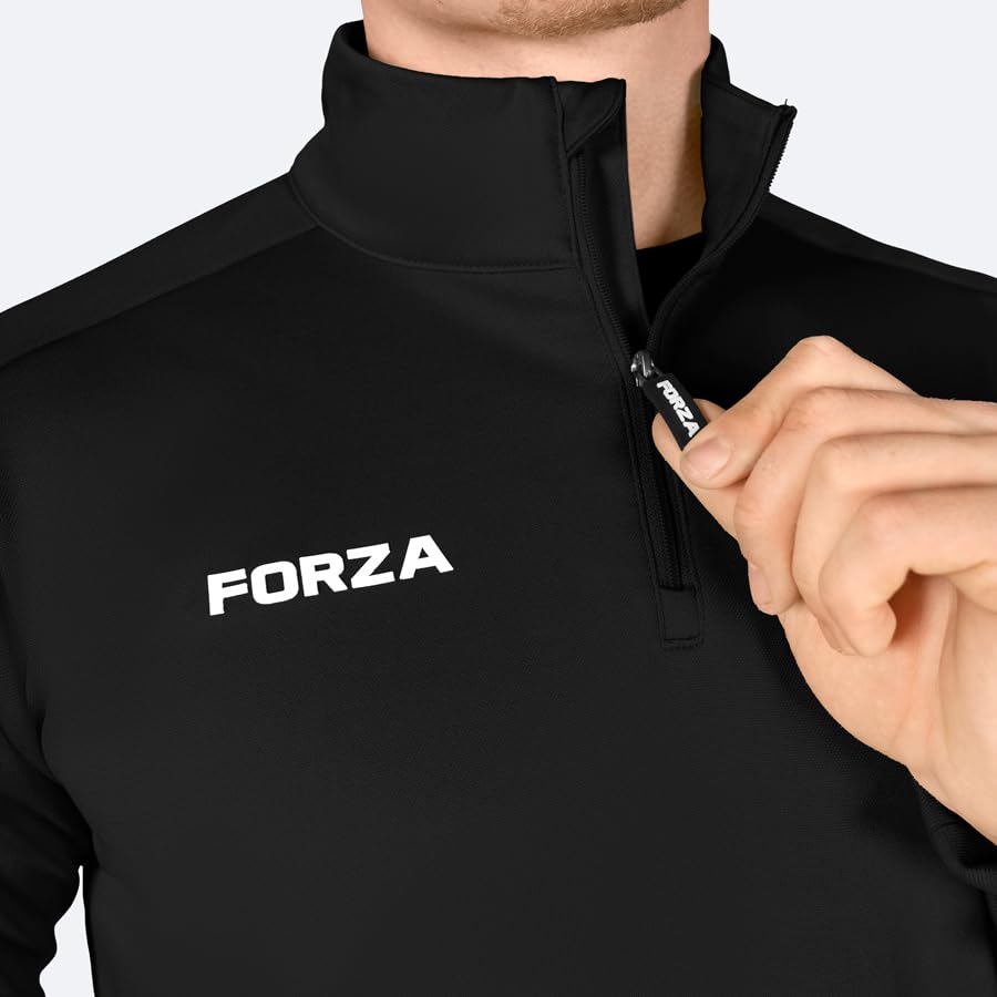 FORZA Męski zestaw dresowy – 2-częściowy zestaw dresowy z zamkiem błyskawicznym (XS-XXL), czarny lub granatowy