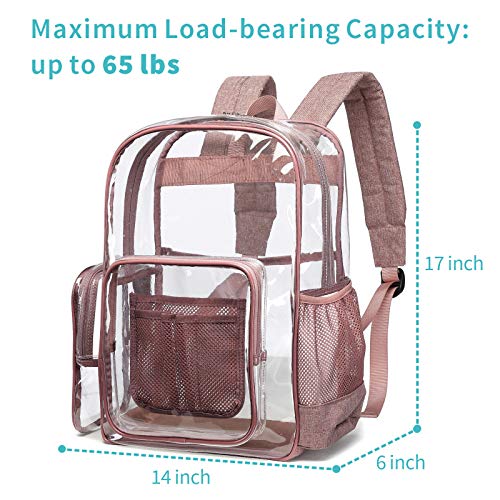 rose gold clear backpack