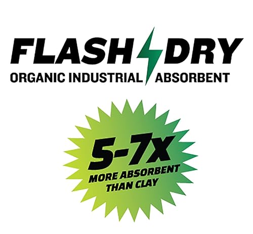 Miniatura 3 de FlashDry - Absorbente industrial orgánico multiusos, cubo de 5 litros, caja de 6 unidades, absorbe instantáneamente derrames de líquidos, más seguro