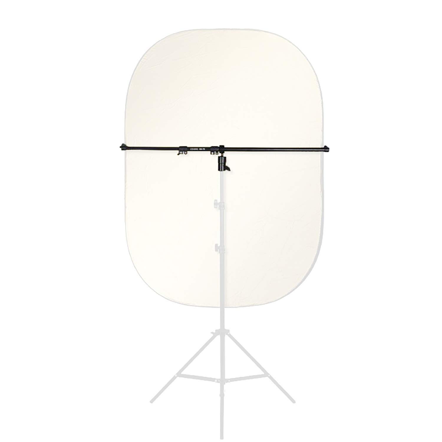 COOPIC RH-70 Photo Studio Telescopic Reflector Holder Extendable Boom Arm 360 Degree Swivel with Adjustable Length 27.5-49.6 inches/0.7-1.26 meters for Reflector and Portrait Photography