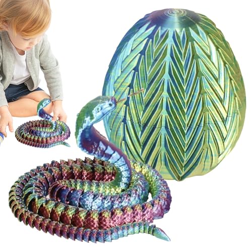 Escultura de huevo de serpiente, figura de huevo de serpiente, decoración de huevo de serpiente, huevo de reptil impreso en 3D, réplica de serpiente, modelo 3D de hielo de serpiente, pieza