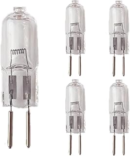 GWAYUANY 5 Pcs G6.35 24V 50W75W Base Light Bulb Lamp Halogen Projector Stage 24V 150W Lathe Grinder Stage Light Bulb 75W 24V Gy6.35 100W,Warm White 100W