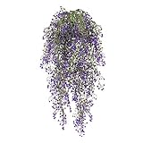 NAHUAA 2PCS 31.5 inches Fake Hanging Vine Outdoor Artificial Hanging Plants Rattan Fences Luxuriant