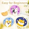 DIY Punch Needle Kits Jack Russell Dog in Flowers Easy for Beginners Punch Needle Embroidery Set with Hoop Stamped Pattern for Craft Lovers and Home Decor-2 #4