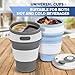 2-Pack Collapsible Coffee Cup Reusable – 12oz Leakproof Travel Coffee Mug, Silicone, Foldable & Portable for Hiking, Camping, Office | Lightweight, Heat-Resistant, Easy to Clean, Outdoor & Travel Cup