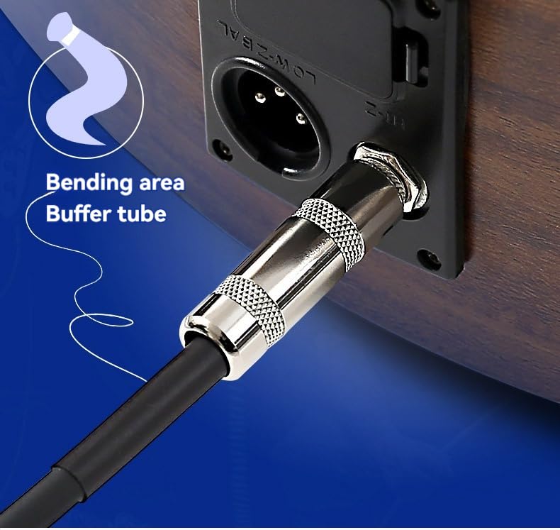 3/6 Meter Guitar Audio Cables Anti-Noise Line 6.35mm Male to Male Colorful Line Pedal Guitar Bass Universal Cable,3Meter,Blue