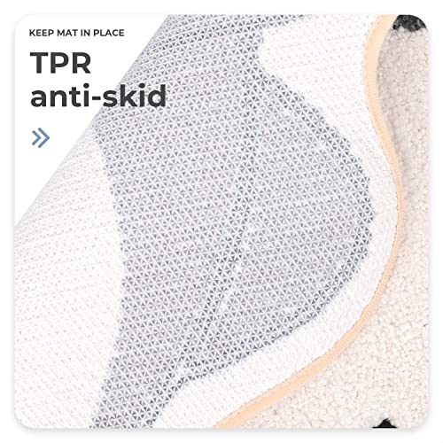 Niedlicher Badteppich Badematte für Badezimmer Rutschhemmender Weicher Badteppich für Duschen Niedlich Plüsch Mikrofaser… – Bild 7