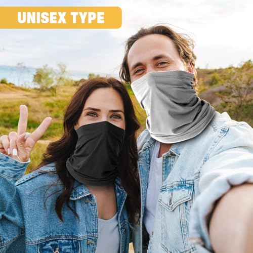 Image of Proberos 2 Pcs Riding Neck Gaiter Face Mask Windproof UV Protection Face Mask Neck Gaiter Bike Running Outfoot Breathable Quick Dry Fashion Sport Gaiters Bandana for Men Women