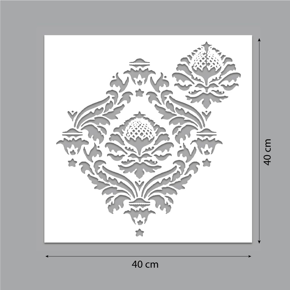 RE-COVERTILES - Stencil per Pittura e Decorazione | Flessibili Lavabili e Riutilizzabili | per Pareti, Pavimenti e Mobili | 40x40 cm