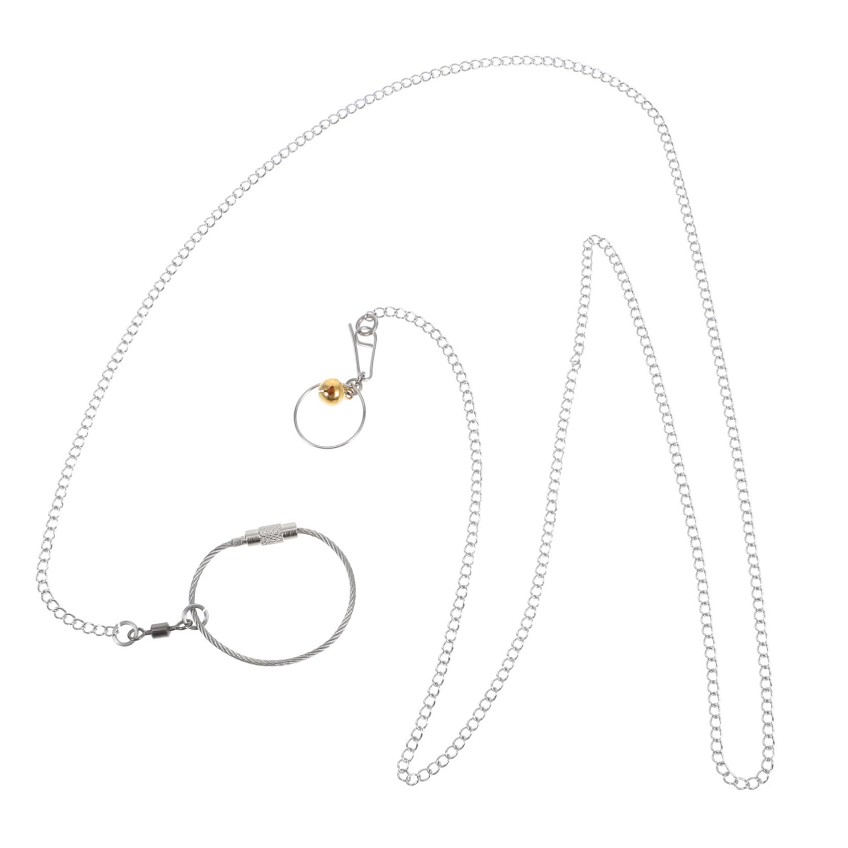 VANZACK Bird Chain Collar for Parrots Stainless Steel Comfort-fit Bird Harness Leash