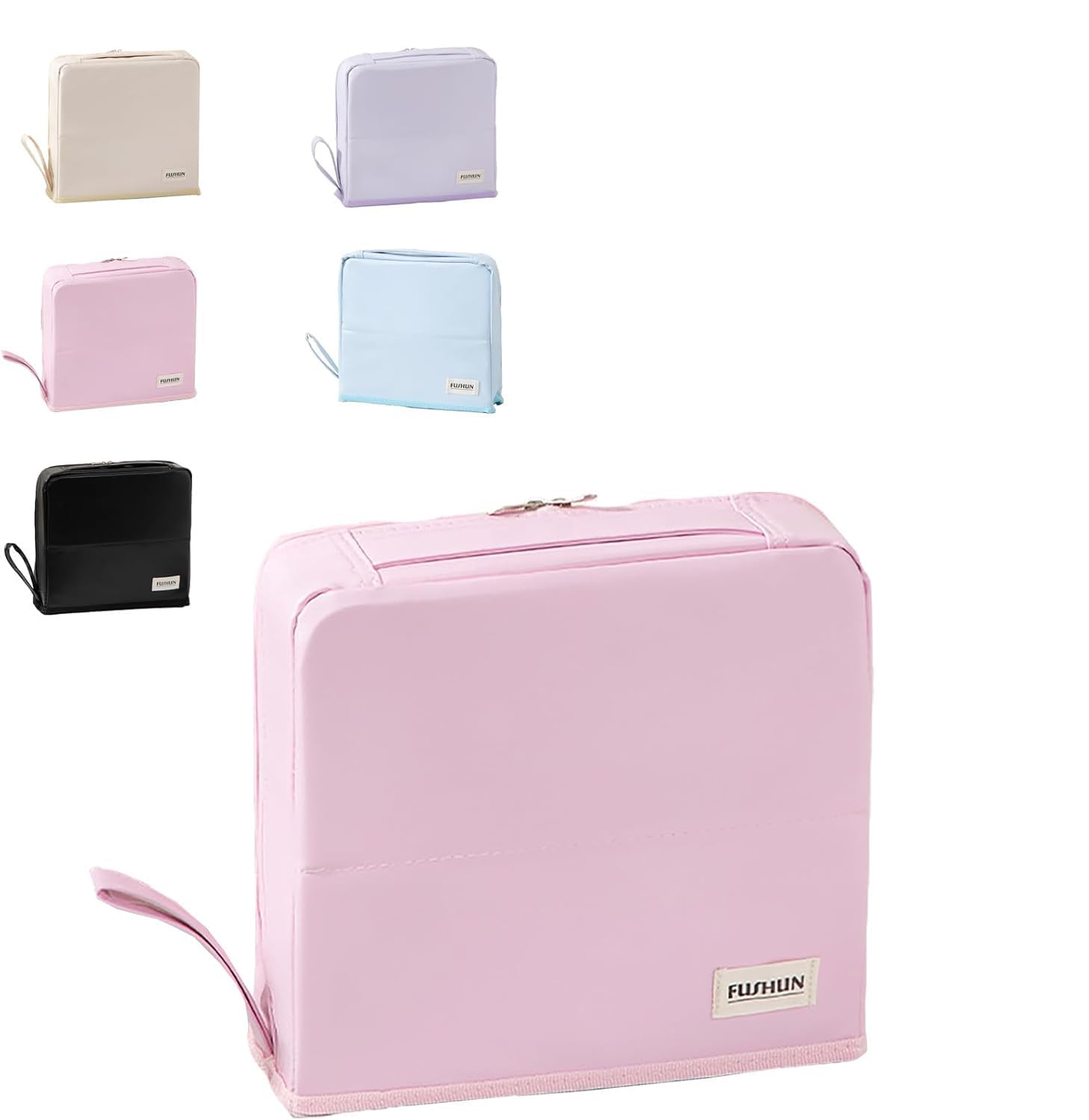 Large Capacity Waterproof Cosmetic Organizer Bag with Compartments - Multi-purpose Vertical Storage Pouch for Makeup, Stationery, Office Desk