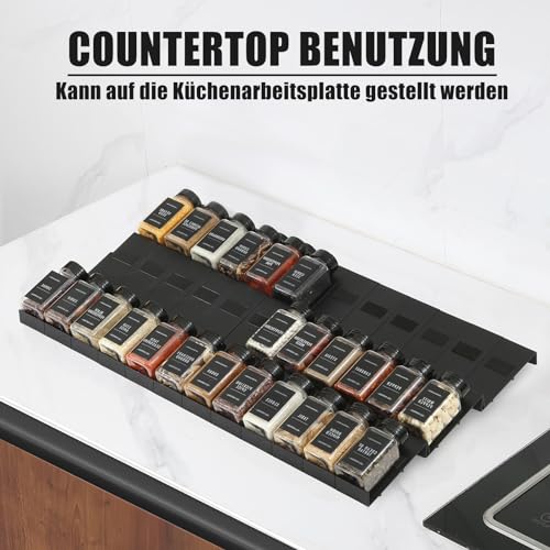 Famhap Gewürz Organizer Gewürzregal Schublade 24 Stück – Ansicht 8