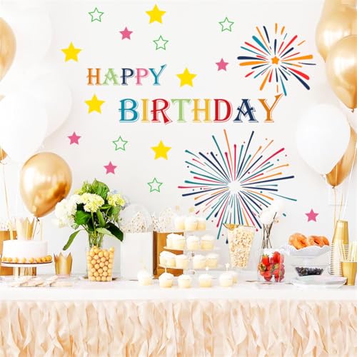 Calcomanía feliz cumpleaños para decoración de pared miniatura 6