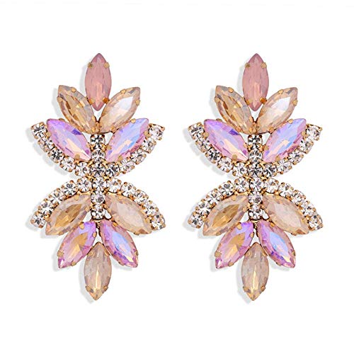 Boucles d'oreilles en verre faites main au design de feuilles rétro