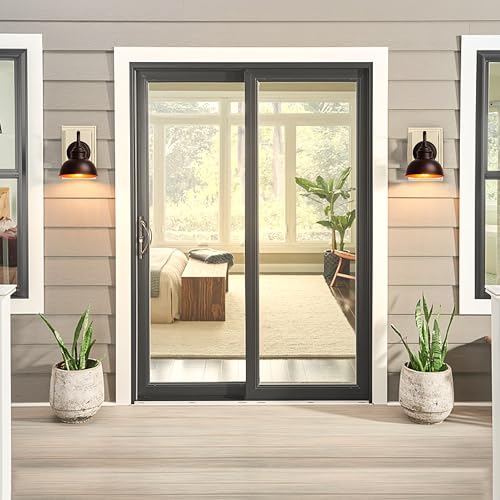 Image of Oil Rubbed Bronze Dusk to Dawn Outdoor Lights 2 Pack, 9 Inch Farmhouse Barn Lights Outdoor,Outside Wall Light for House, Garage, Doorway, Porch