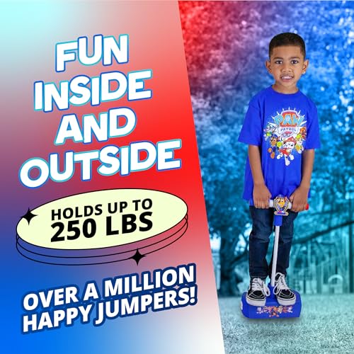 Image of Flybar My First Foam Pogo Jumper for Kids Fun and Safe Pogo Stick for Toddlers, Durable Foam and Bungee Jumper for Ages 3 and up, Supports up to 250lbs (Paw Patrol Chase)