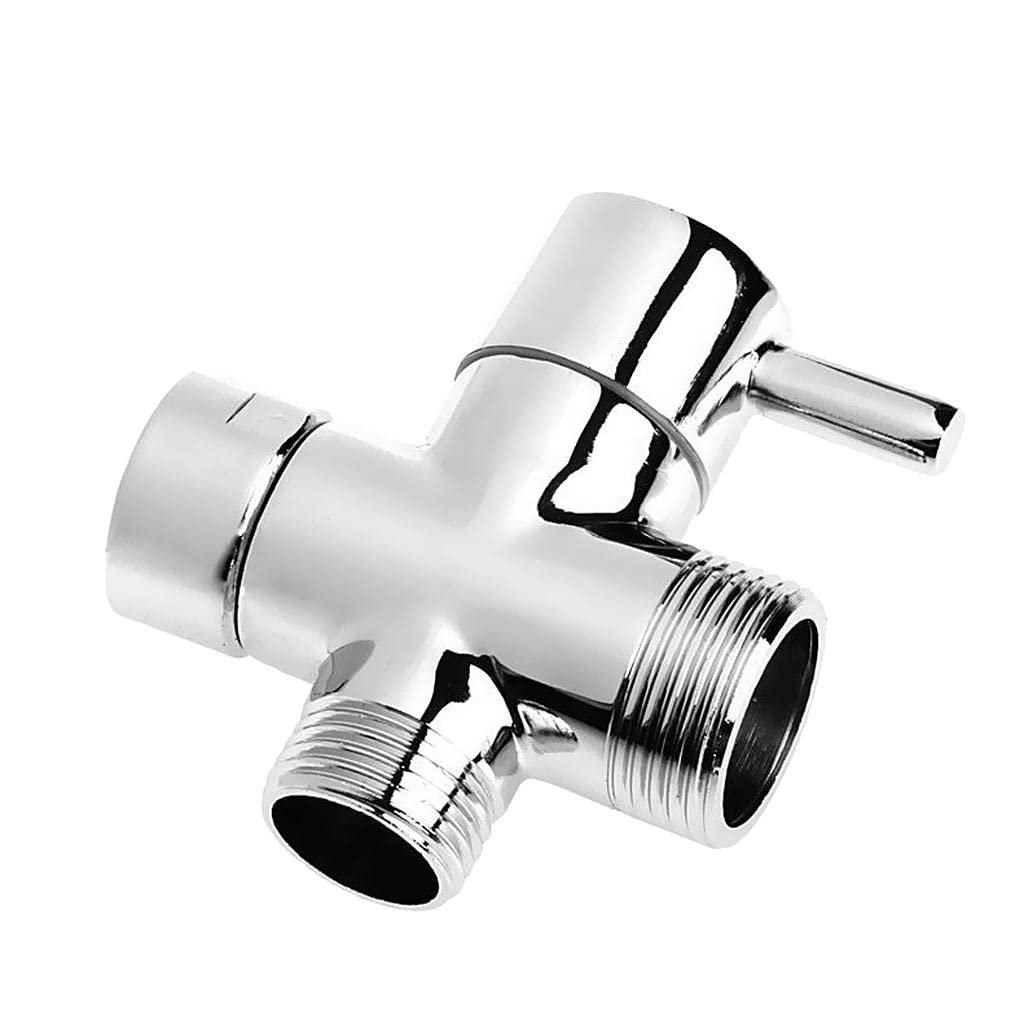 Zerodis 7/8 Brass T Adapter – 3-Way Diverter For Shower Head & Toilet Spray, Corrosion-Resistant With Lock Nuts