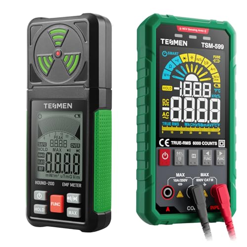 Multímetro digital inteligente TESMEN TSM-599 y detector EMF Hound-200 miniatura 1